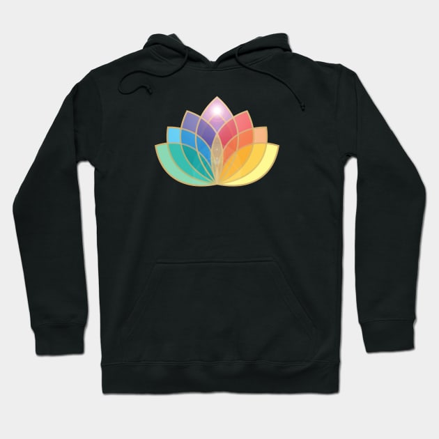 Lotus Flower with a Spot of Light Hoodie by MandalaSoul